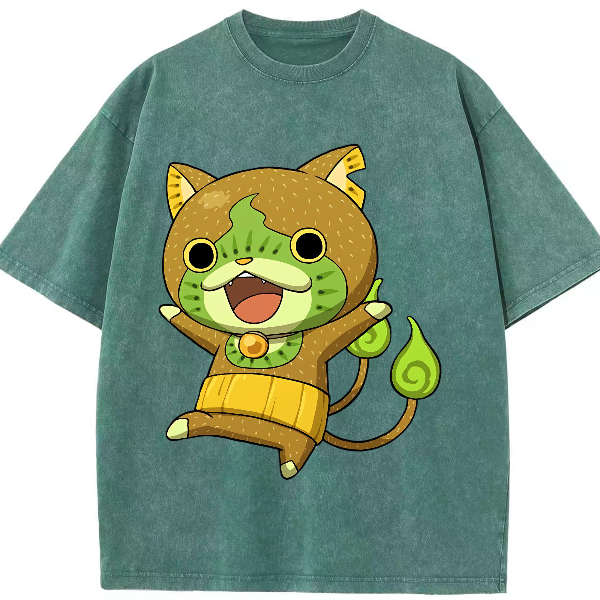 （画像用） 妖怪ウォッチ Yo-kai Watch 綿100% ヴィンテージ風 半袖Tシャツ（フロントプリント）